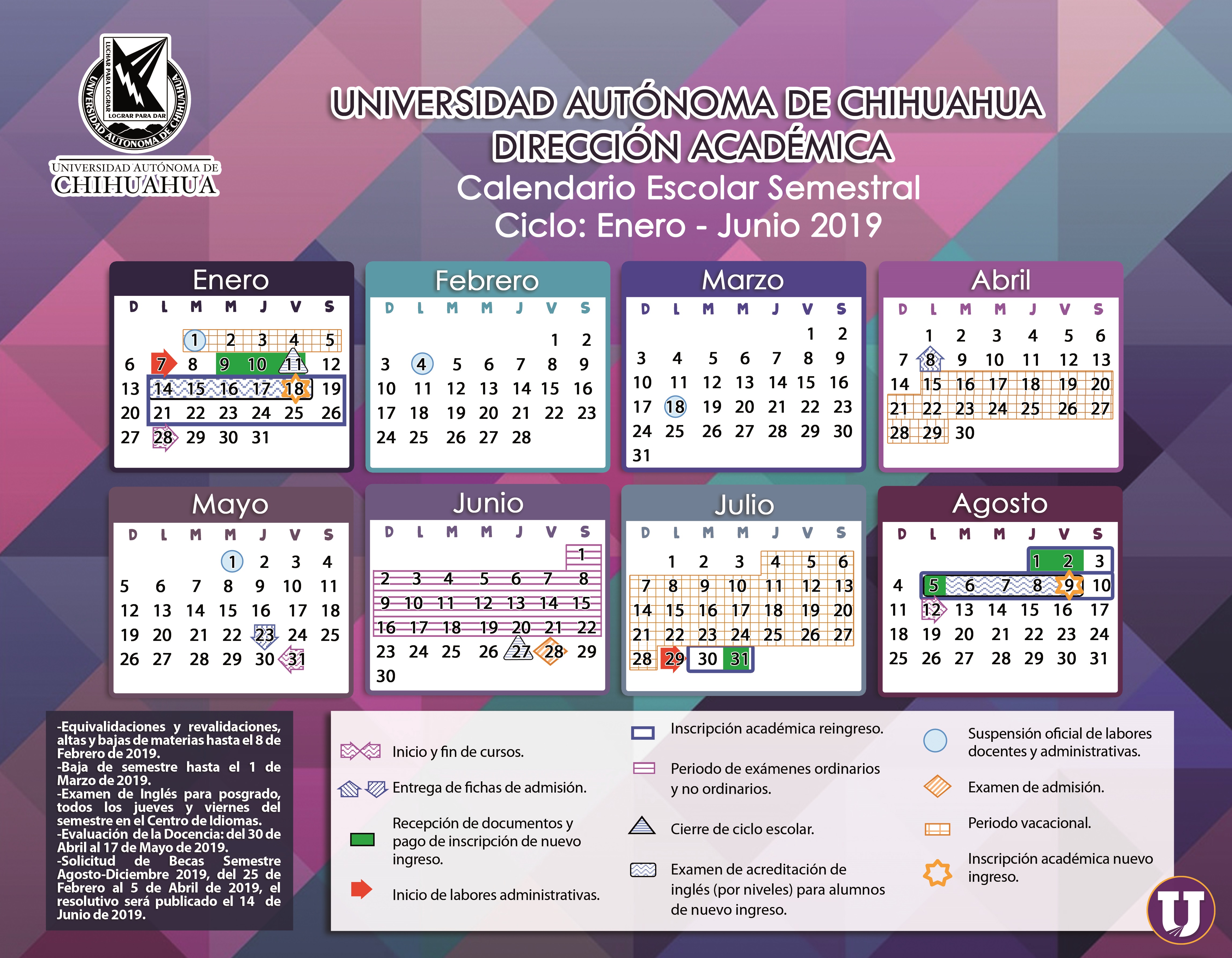 Calendario Escolar 2023 Chihuahua Uach Campus IMAGESEE